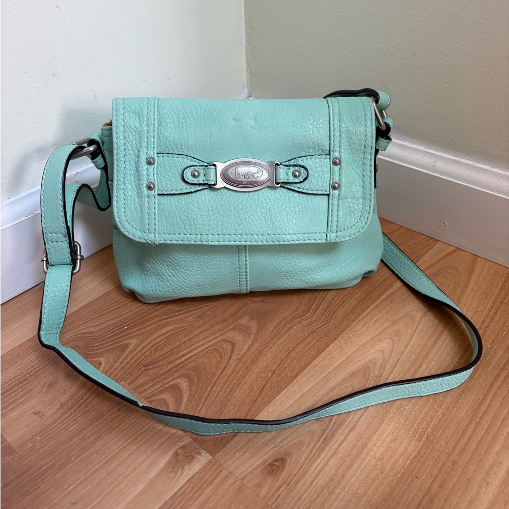 BOC Teal Leather Shoulder Bag - Picture 2 of 11